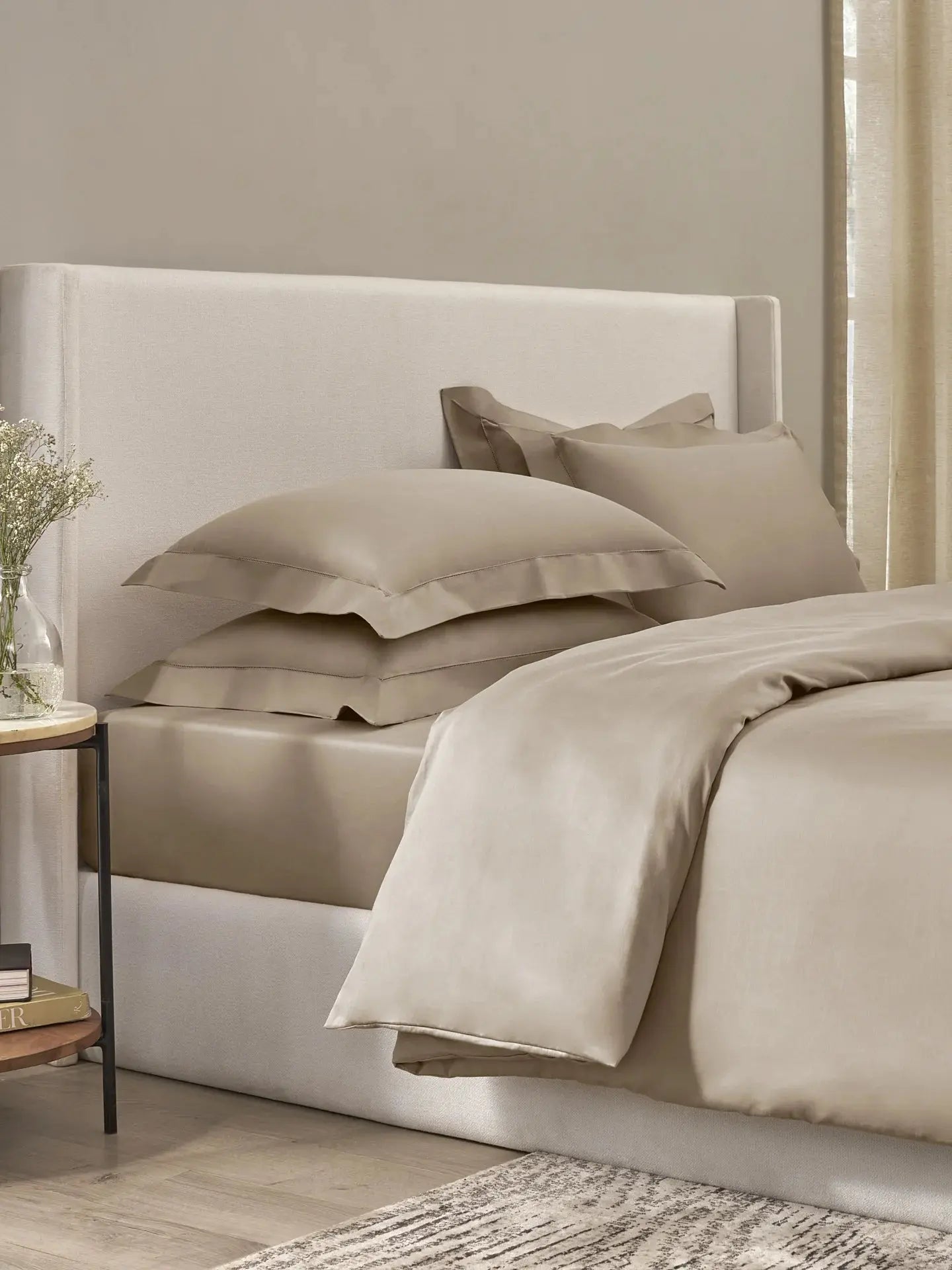 Plain Bedsheet P002 Cobblestone By (Sansaar A D'decor Brand) Sansaar A D'decor Brand