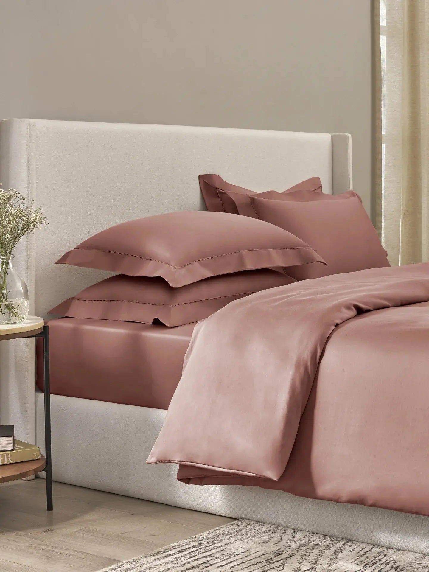 Plain Bedsheet P002 Withered Rose By (Sansaar A D'decor Brand) Sansaar A D'decor Brand