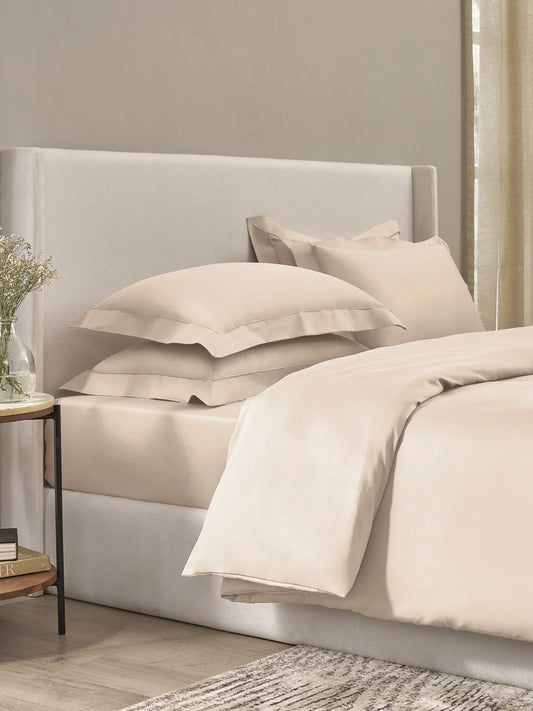Plain Bedsheet P002 Biscuit By (Sansaar A D'decor Brand)