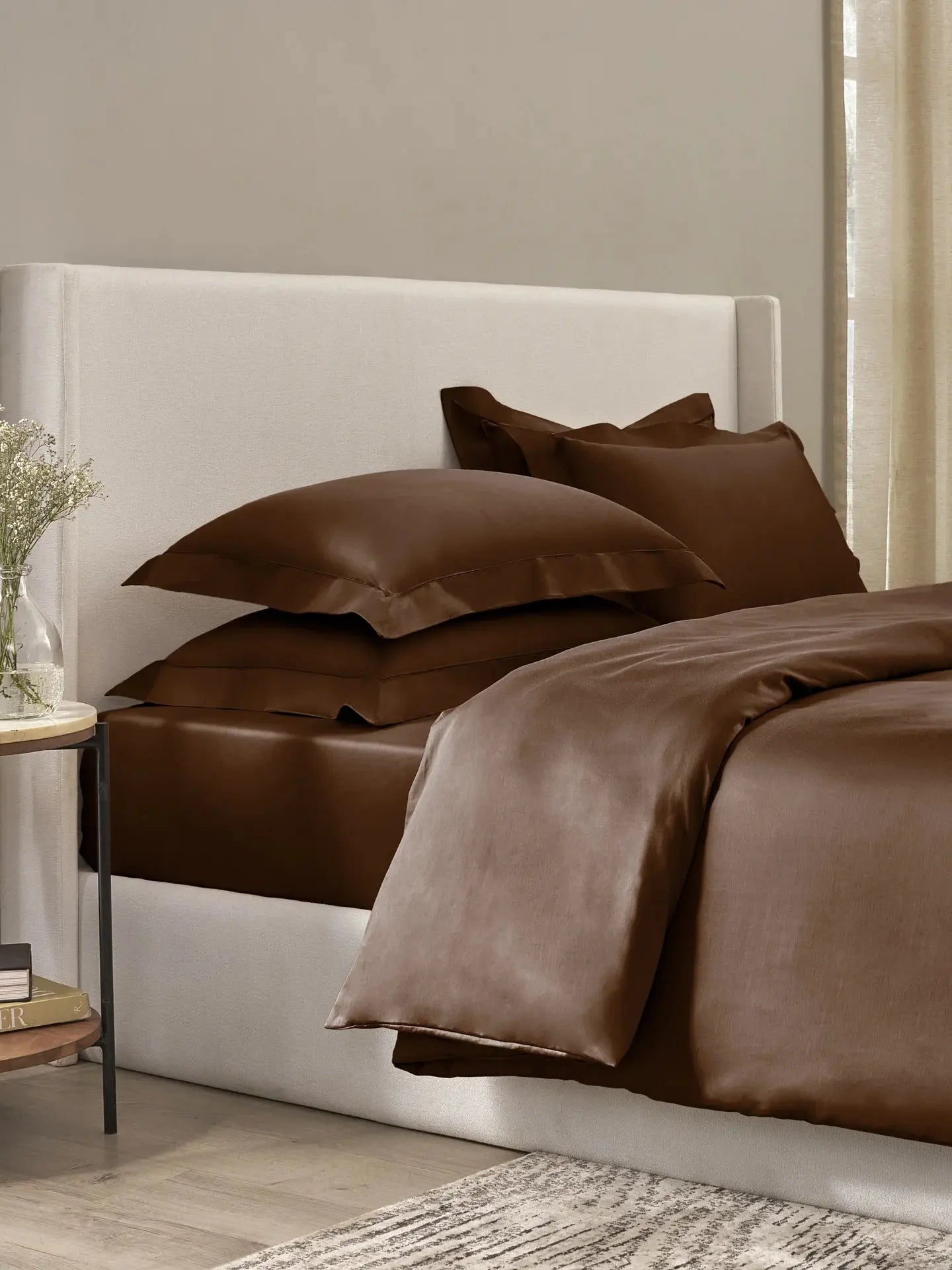 Plain Bedsheet P002 Cocoa By (Sansaar A D'decor Brand) Sansaar A D'decor Brand