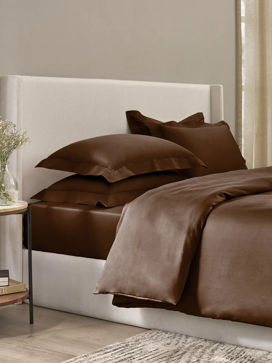 Plain Bedsheet P002 Cocoa By (Sansaar A D'decor Brand)