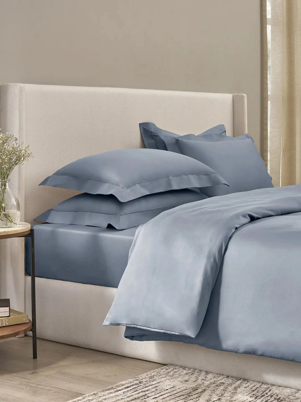 Plain Bedsheet P002 Denim By (Sansaar A D'decor Brand) Sansaar A D'decor Brand