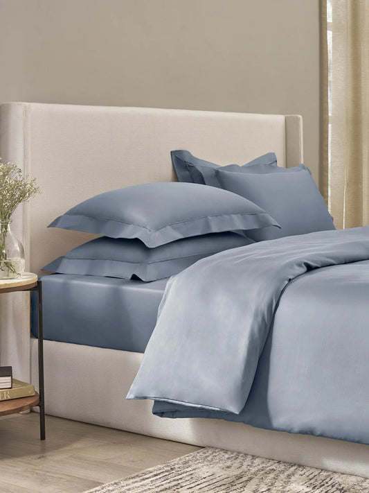 Plain Bedsheet P002 Denim By (Sansaar A D'decor Brand)