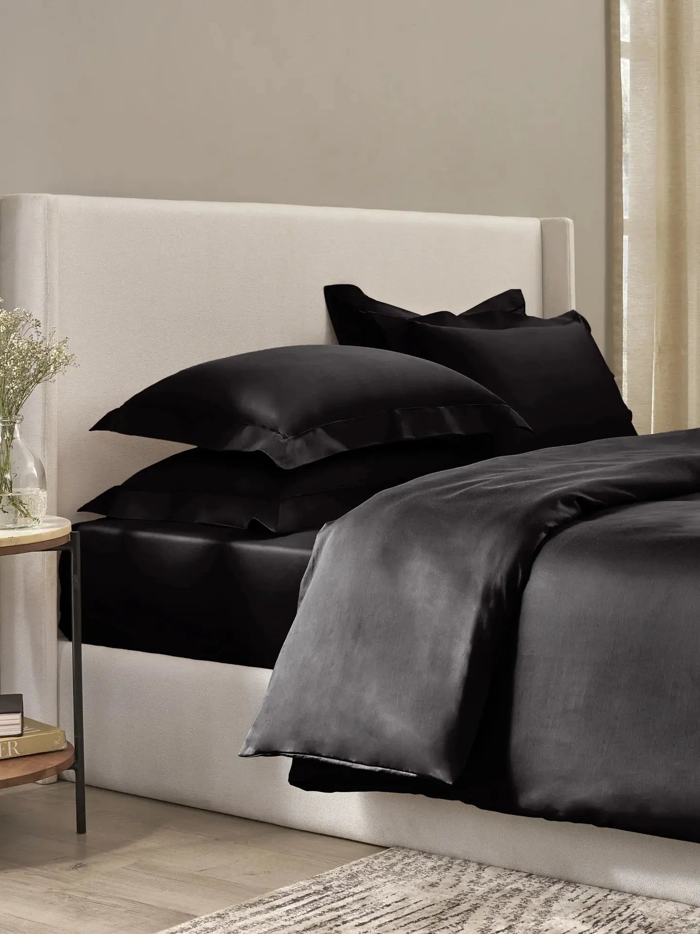 Plain Bedsheet P002 Ebony By (Sansaar A D'decor Brand) Sansaar A D'decor Brand