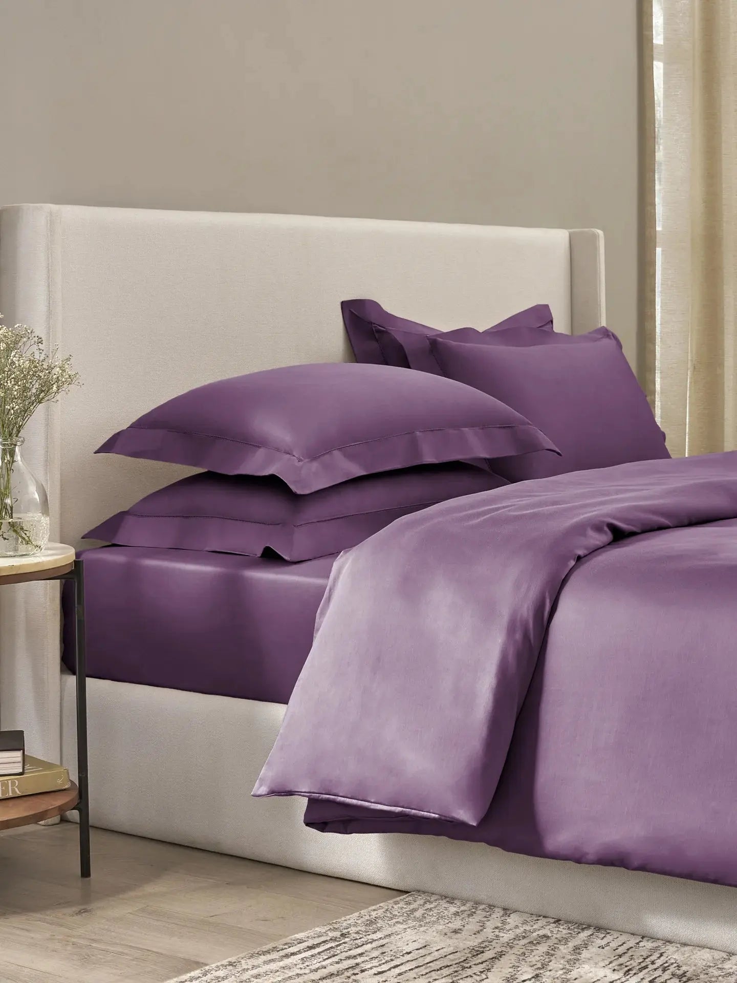 Plain Bedsheet P002 Grape By (Sansaar A D'decor Brand) Sansaar A D'decor Brand
