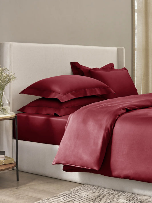 Plain Bedsheet P002 Maroon By (Sansaar A D'decor Brand)