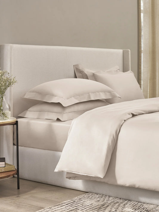 Plain Bedsheet P002 Pebble By (Sansaar A D'decor Brand)