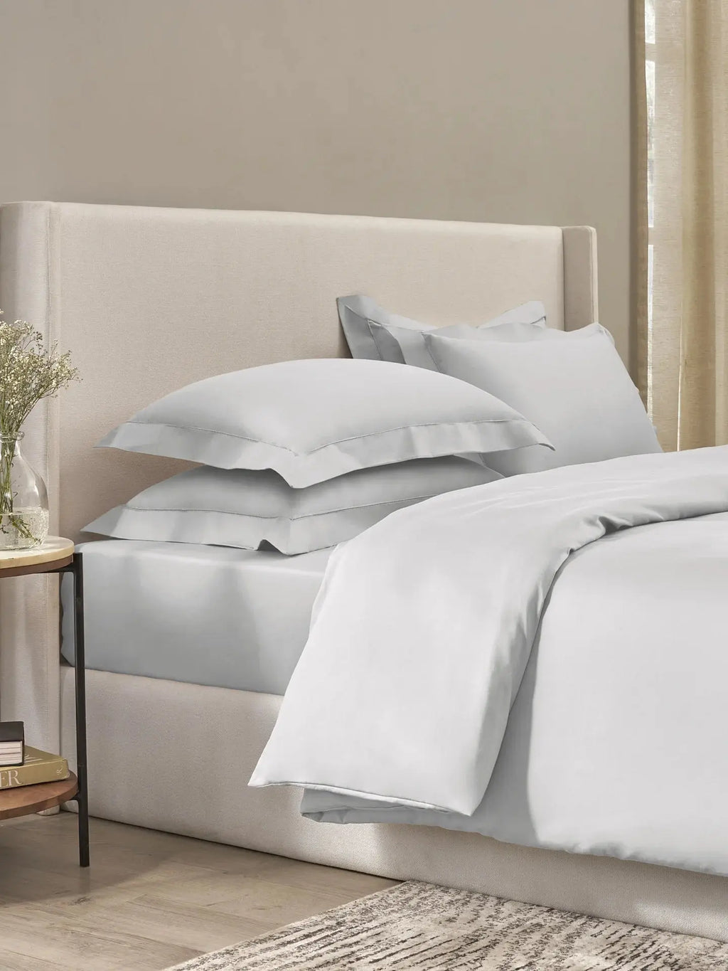 Plain Bedsheet P002 Silver By (Sansaar A D'decor Brand) Sansaar A D'decor Brand