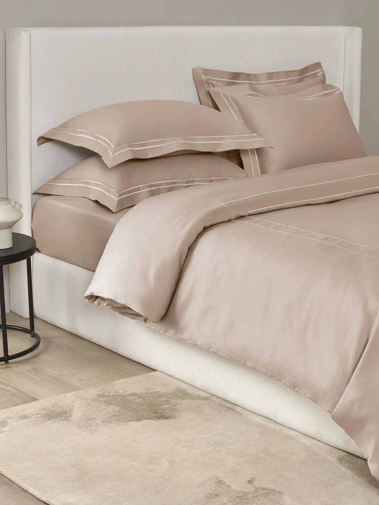 Plain Bedding Set Collection P007 Warm Taupe By (Sansaar A D'decor Brand) Sansaar A D'decor Brand
