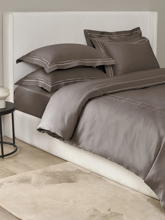 Plain Bedding Set Collection P007 Charcoal By (Sansaar A D'decor Brand)