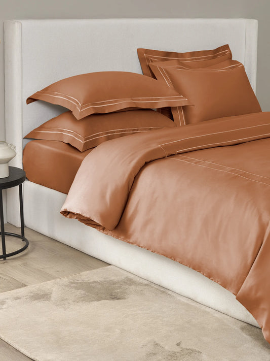 Plain Bedding Set Collection P007 Terracotta By (Sansaar A D'decor Brand)