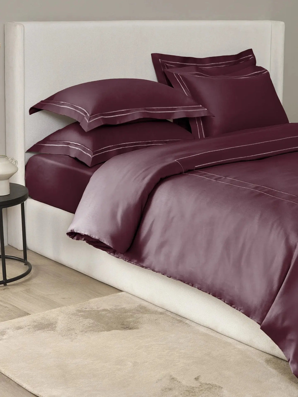 Plain Bedding Set Collection P007 Wine By (Sansaar A D'decor Brand) Sansaar A D'decor Brand