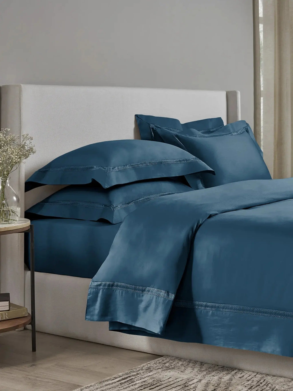 Plain Bedsheet P009 Blue Opal By (Sansaar A D'decor Brand) Sansaar A D'decor Brand