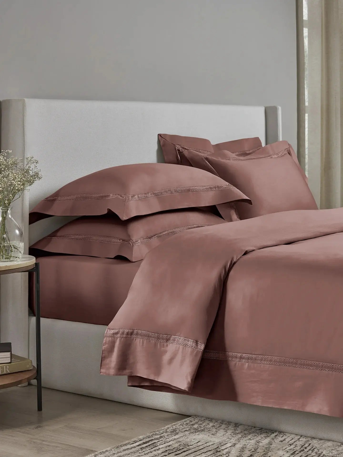 Plain Bedsheet P009 Withered Rose By (Sansaar A D'decor Brand) Sansaar A D'decor Brand