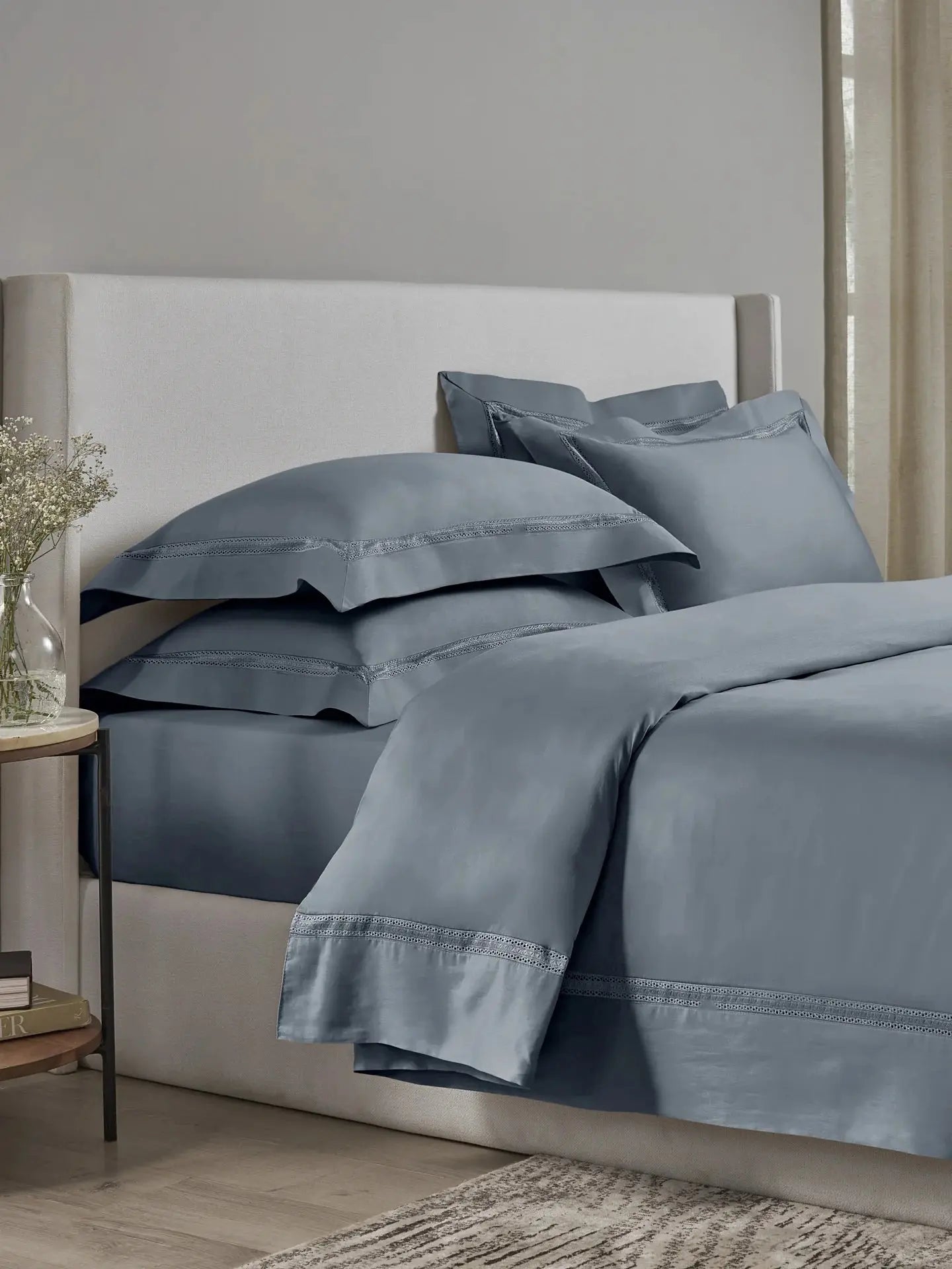 Plain Bedsheet P009 Faded Denim By (Sansaar A D'decor Brand) Sansaar A D'decor Brand