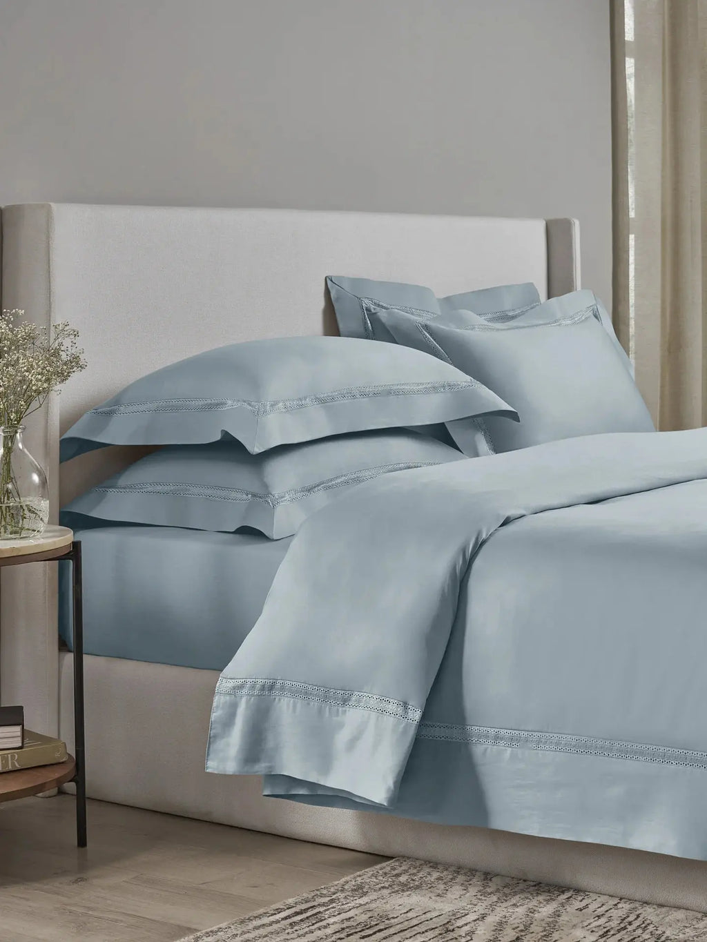 Plain Bedsheet P009 Steel Blue By (Sansaar A D'decor Brand) Sansaar A D'decor Brand