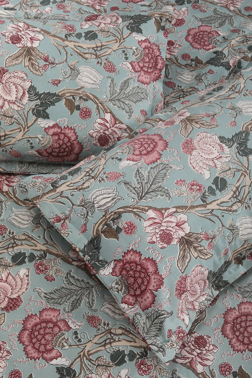 Blooming Chintz Cotton Bedsheet 90 X 108 in - grahsajja