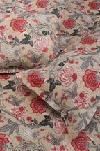 Blooming Chintz Cotton Bedsheet 90 X 108 in - grahsajja