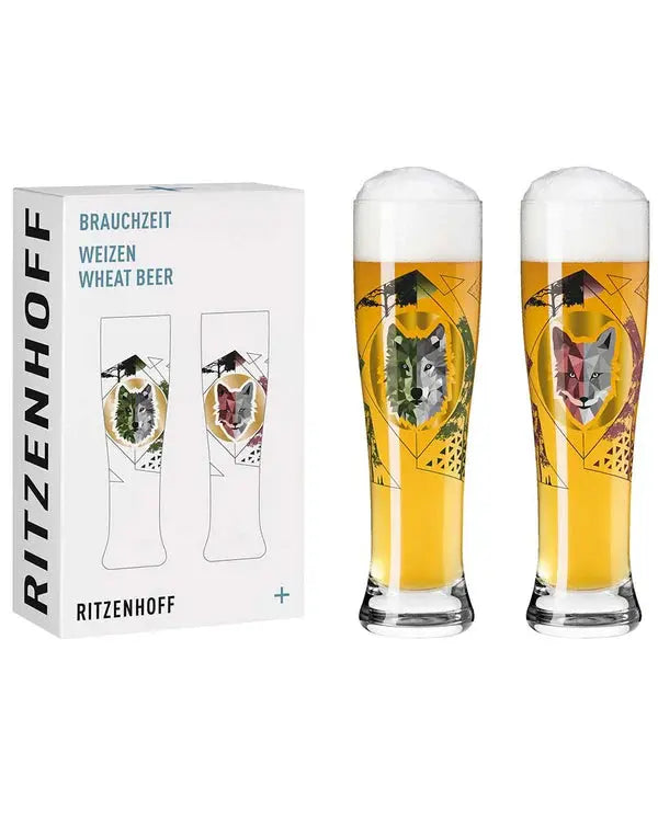 Brauchzeit Wheat Beer Glass #2 Set of 2 RITZENHOFF