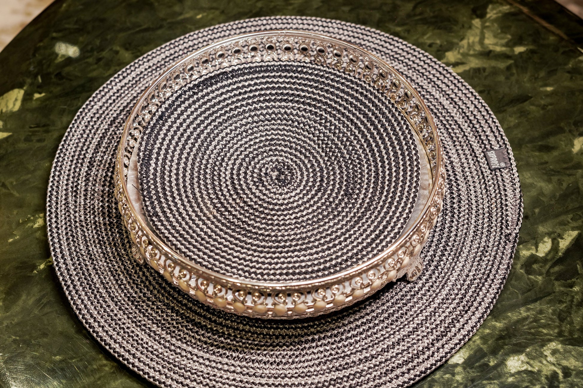 Round Zebra Table Mat stylish dining table mats - grahsajja