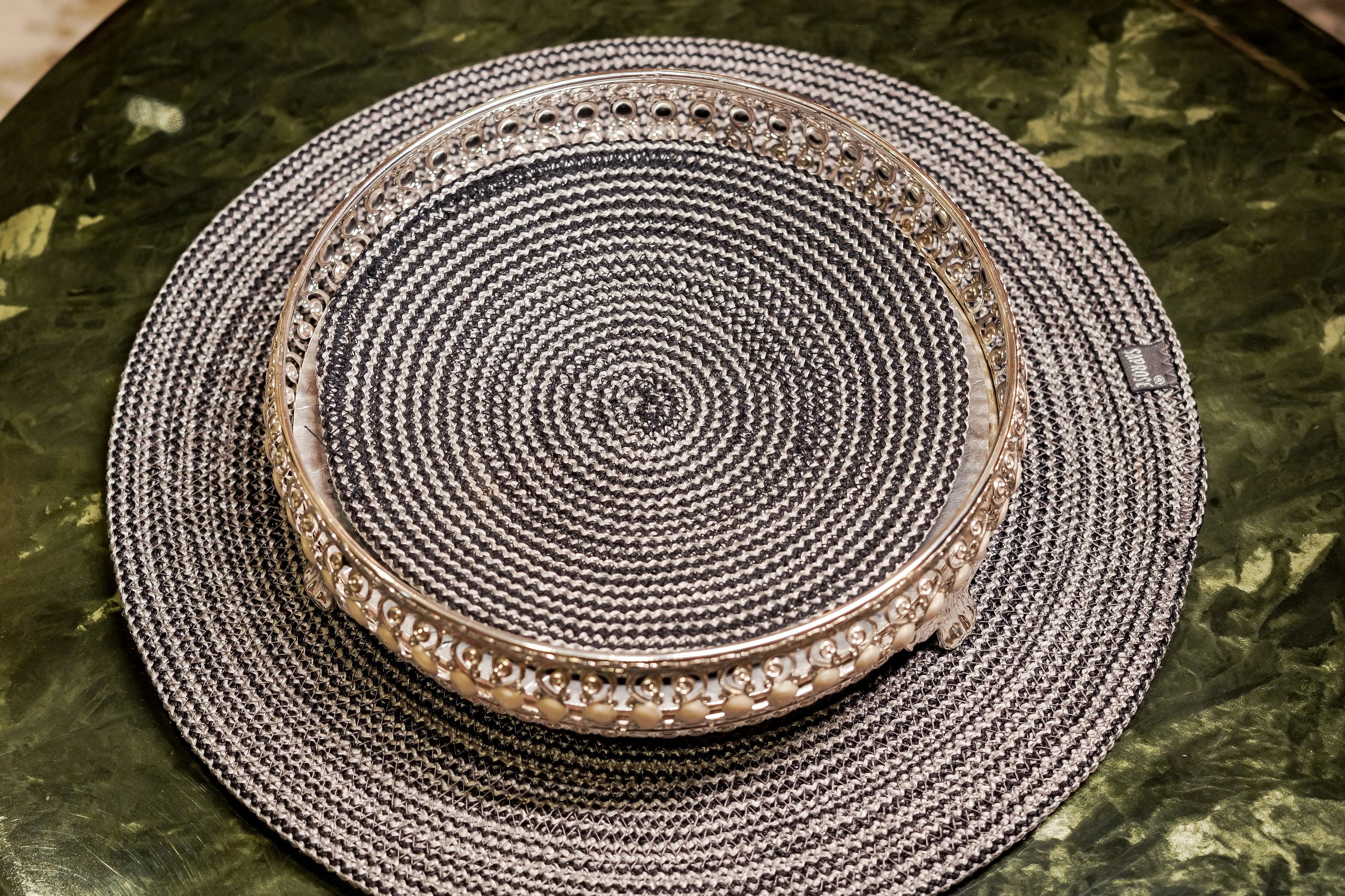 Round Zebra Table Mat stylish dining table mats - grahsajja