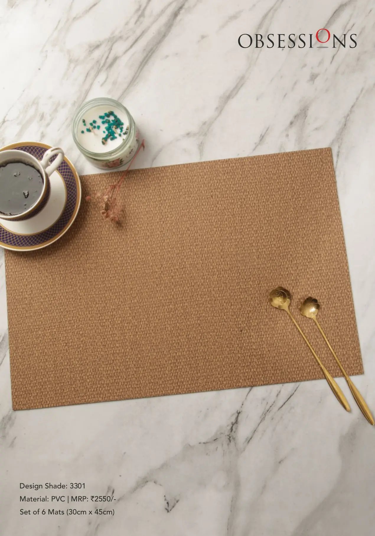 Obsessions Canvas Table Mat 6pcs Set OBSESSIONS