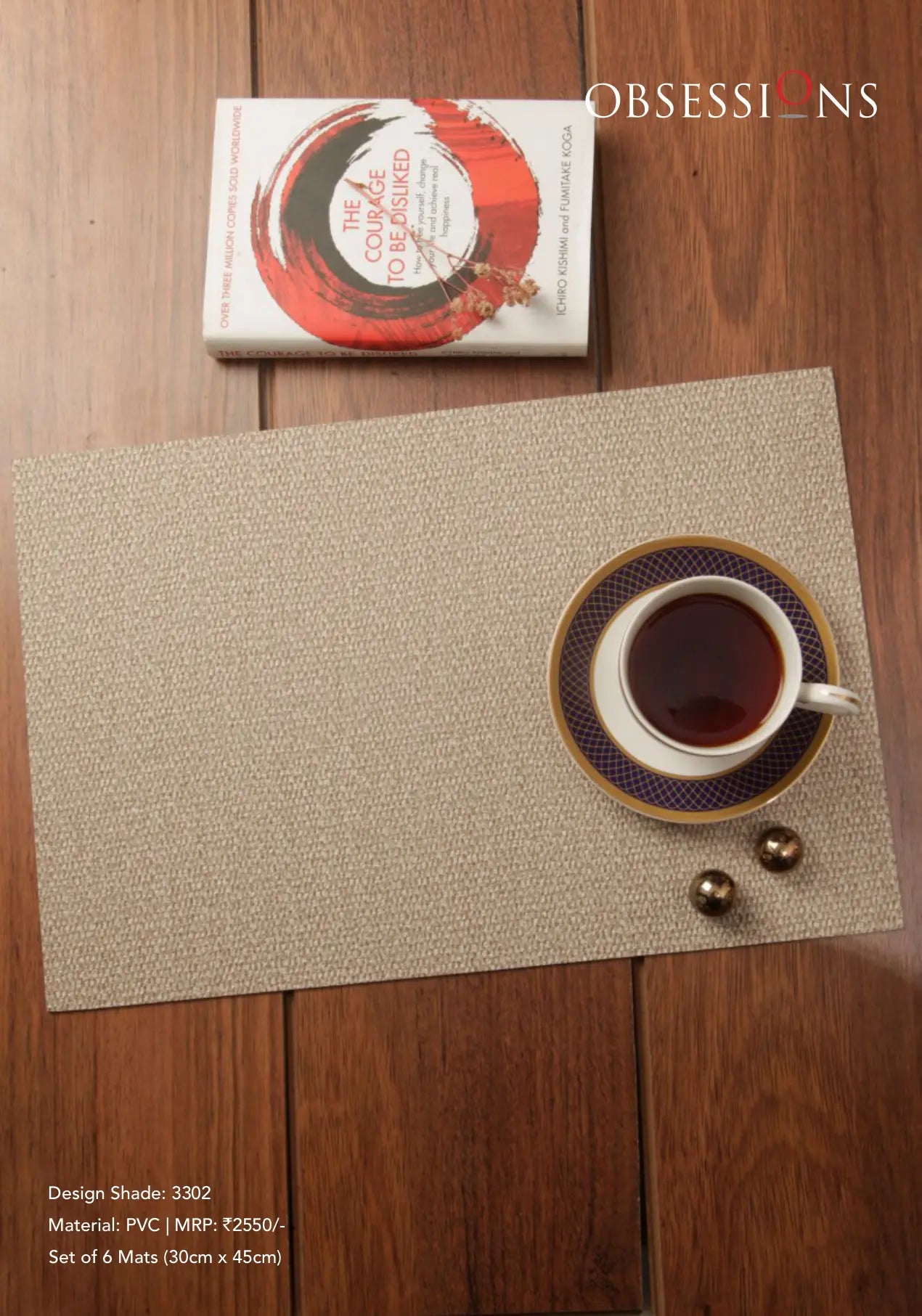 Obsessions Canvas Table Mat 6pcs Set OBSESSIONS