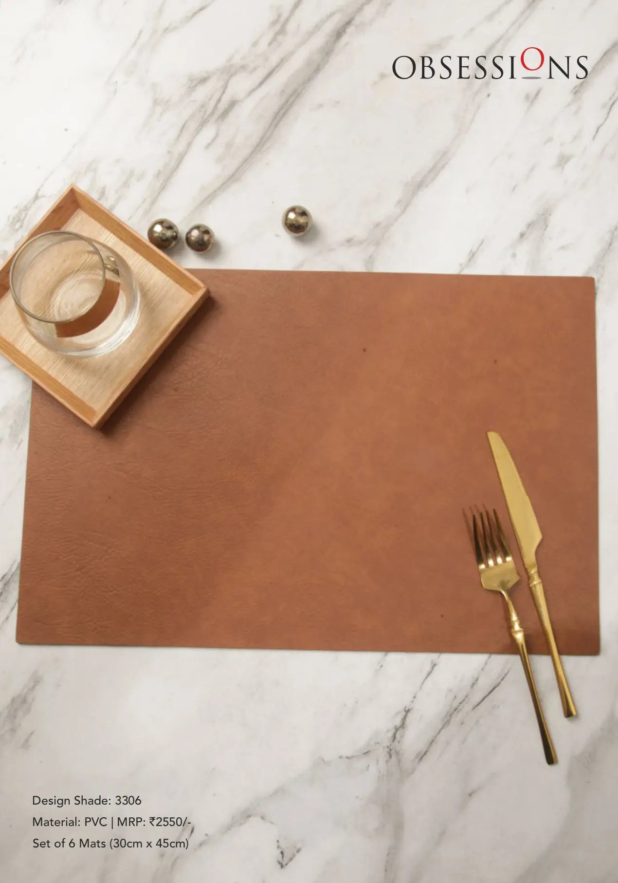 Obsessions Canvas Table Mat 6pcs Set OBSESSIONS