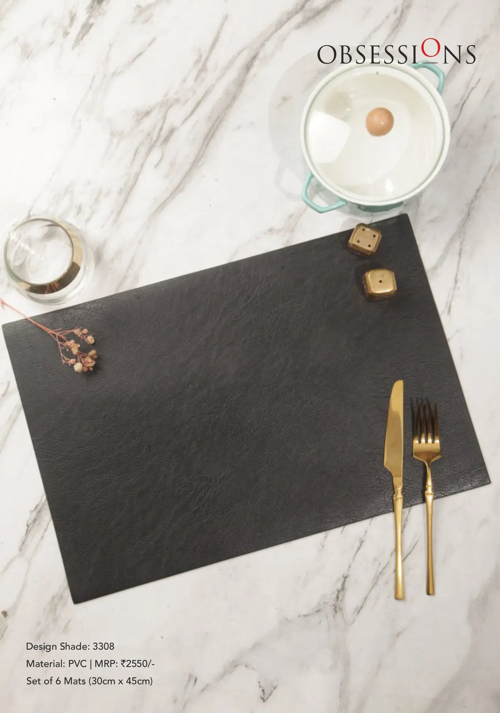 Obsessions Canvas Table Mat 6pcs Set OBSESSIONS