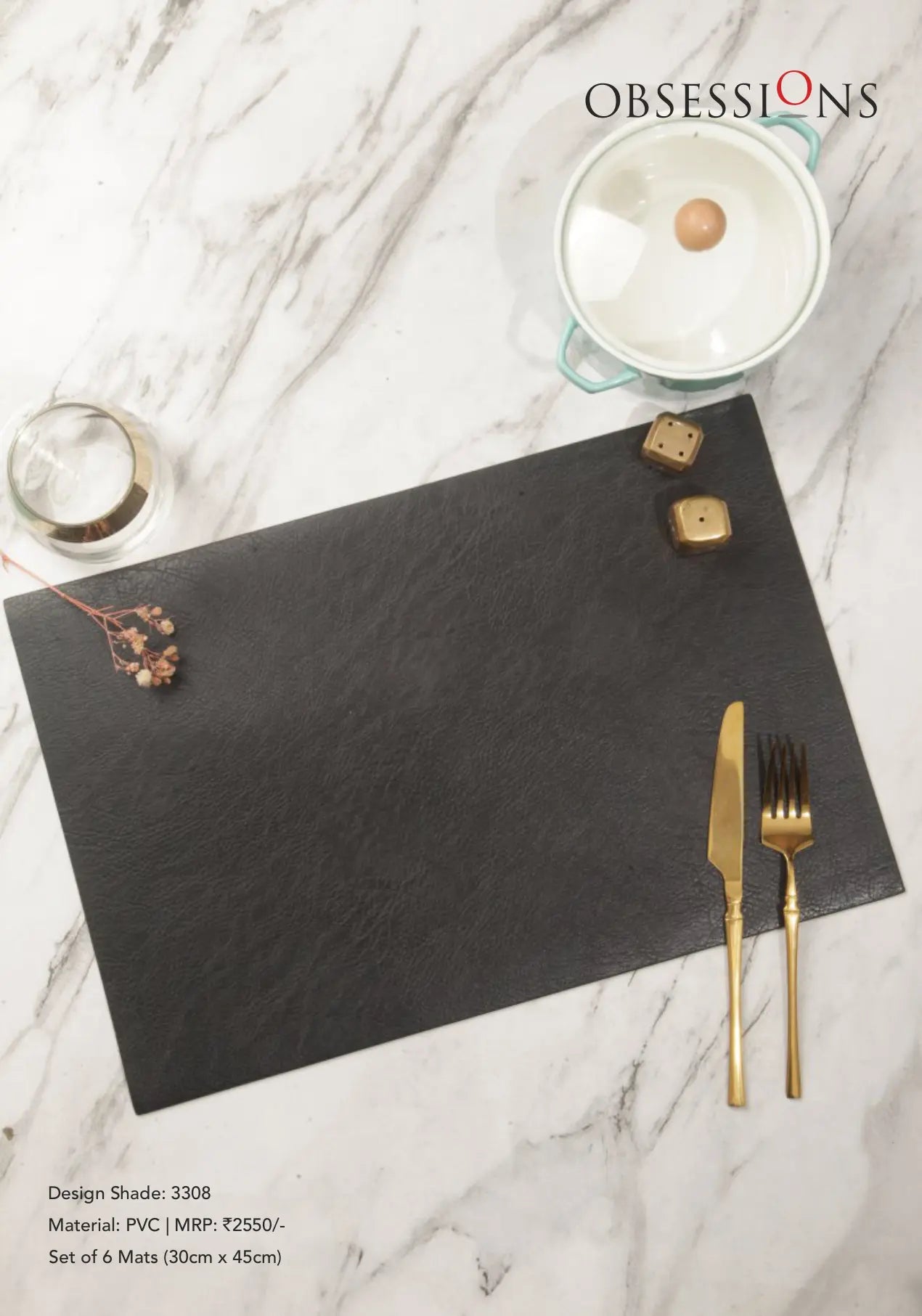 Obsessions Canvas Table Mat 6pcs Set OBSESSIONS