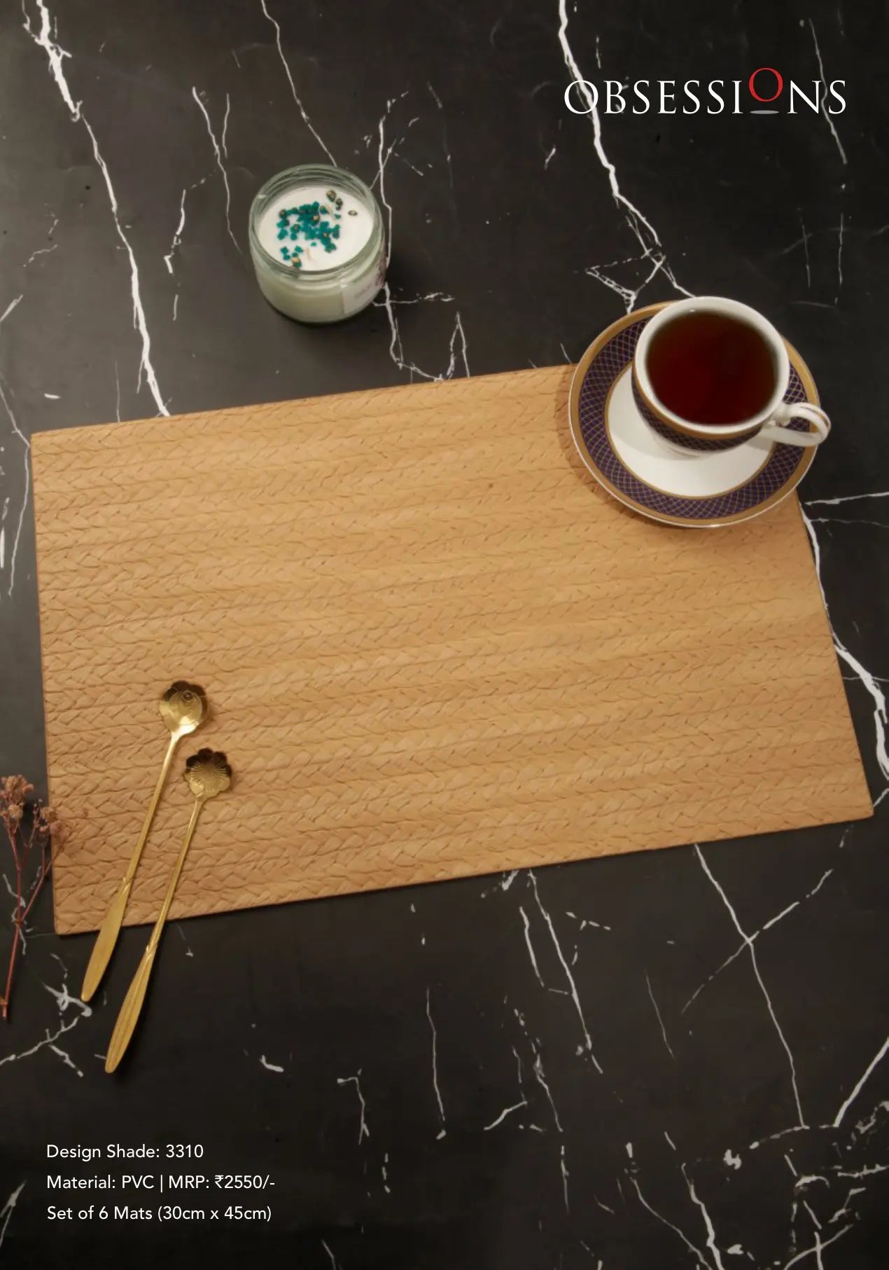 Obsessions Canvas Table Mat 6pcs Set OBSESSIONS