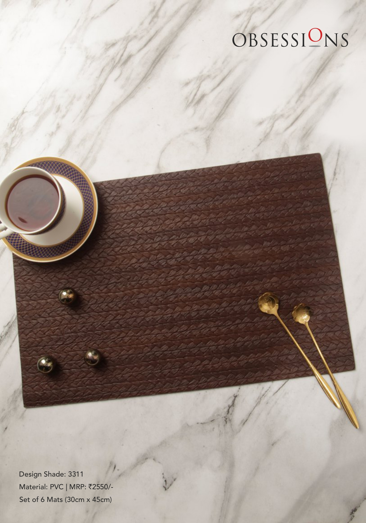 Obsessions Canvas Table Mat 6pcs Set