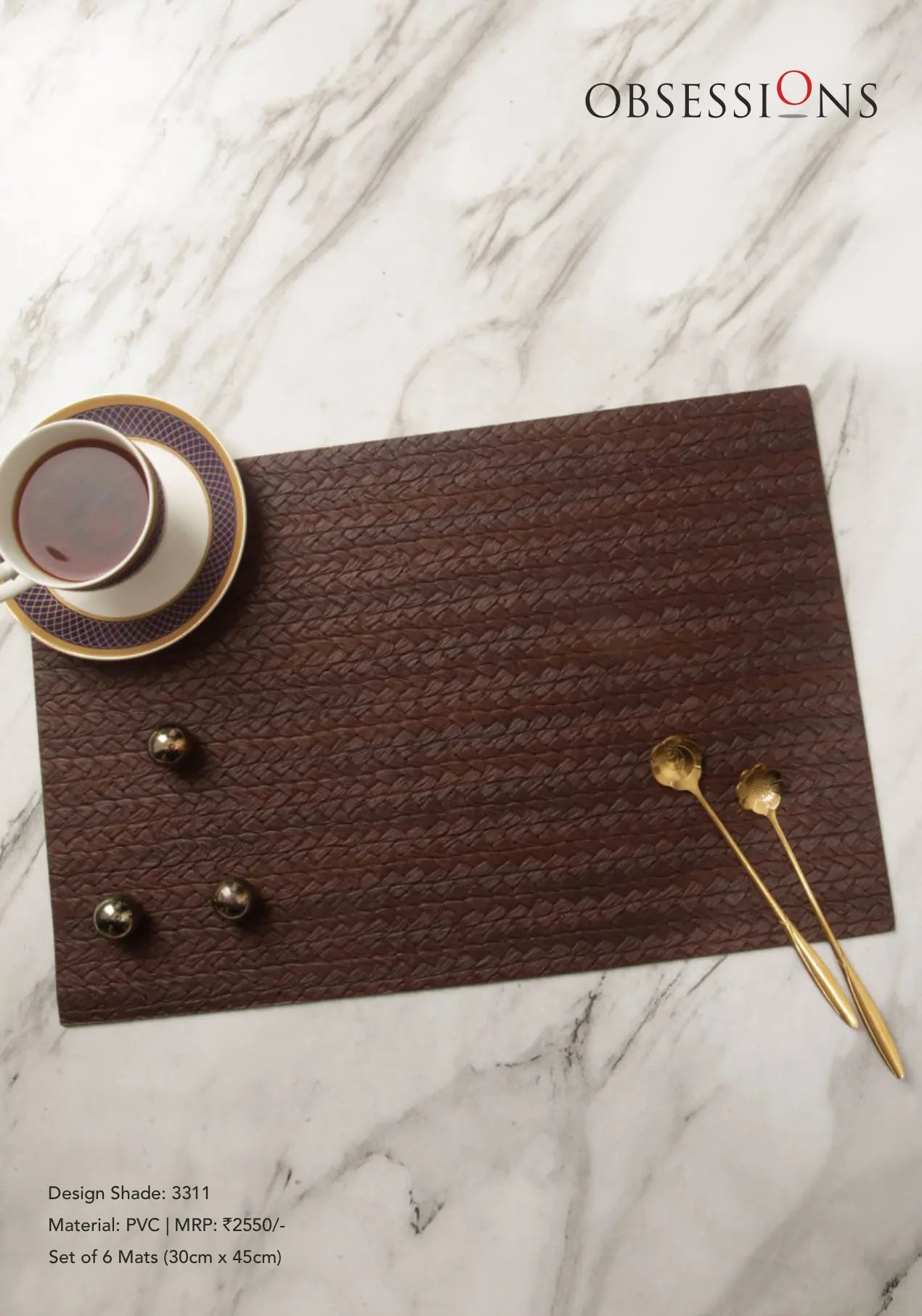 Obsessions Canvas Table Mat 6pcs Set OBSESSIONS