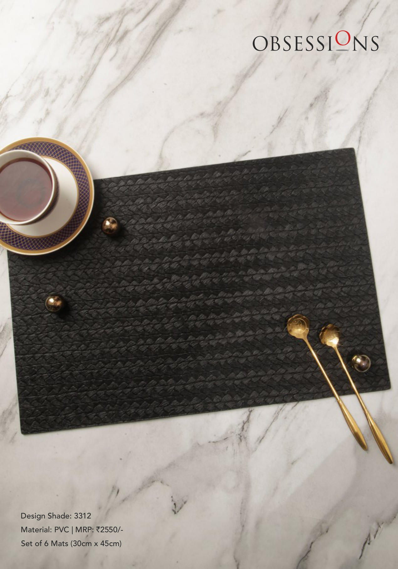 Obsessions Canvas Table Mat 6pcs Set