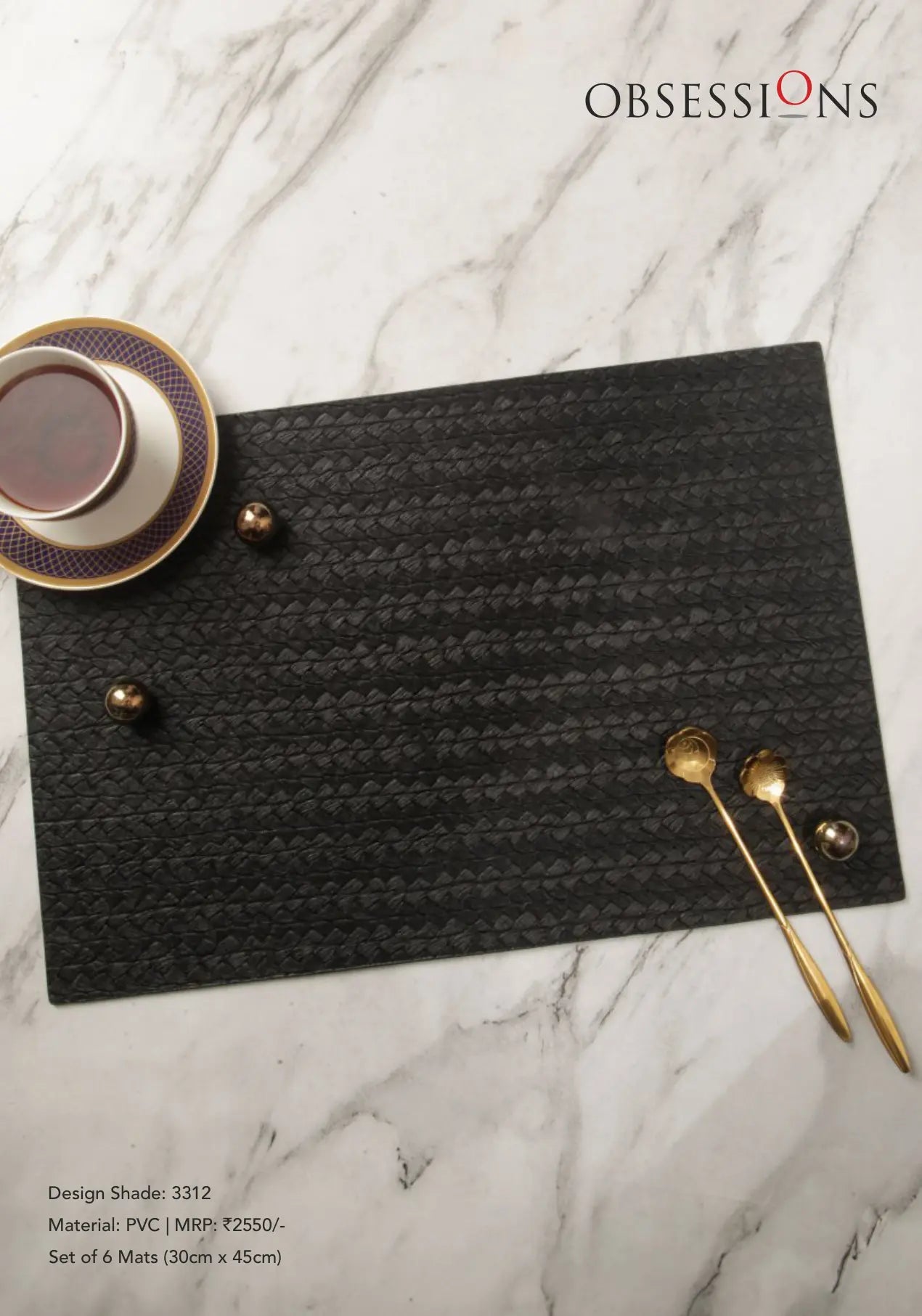 Obsessions Canvas Table Mat 6pcs Set OBSESSIONS