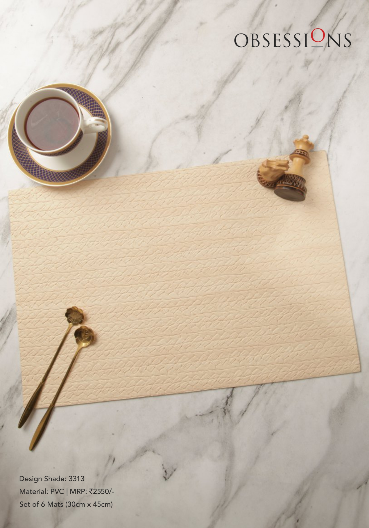 Obsessions Canvas Table Mat 6pcs Set