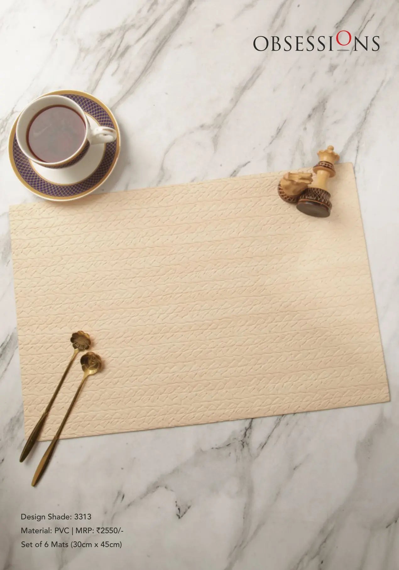 Obsessions Canvas Table Mat 6pcs Set OBSESSIONS