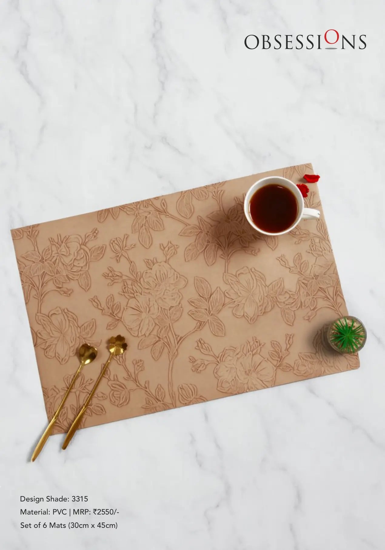 Obsessions Canvas Table Mat 6pcs Set OBSESSIONS