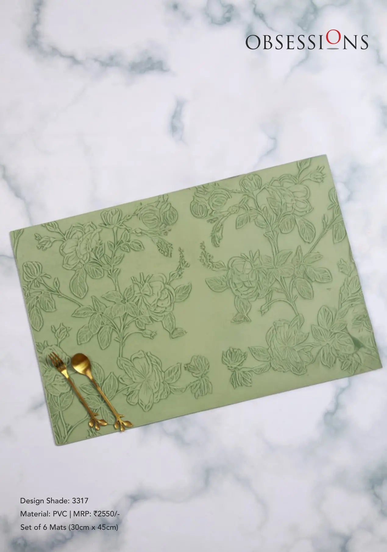 Obsessions Canvas Table Mat 6pcs Set OBSESSIONS