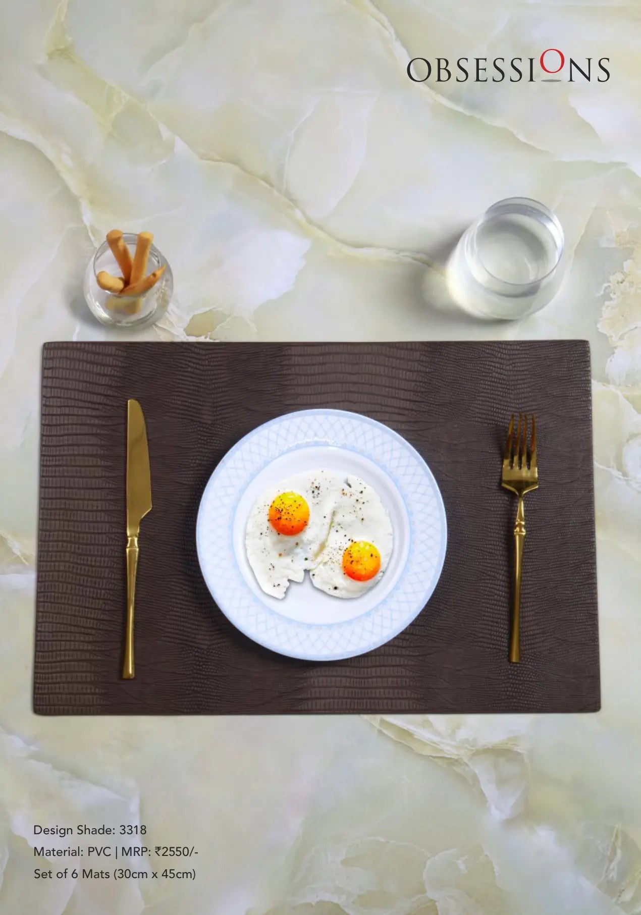 Obsessions Canvas Table Mat 6pcs Set OBSESSIONS