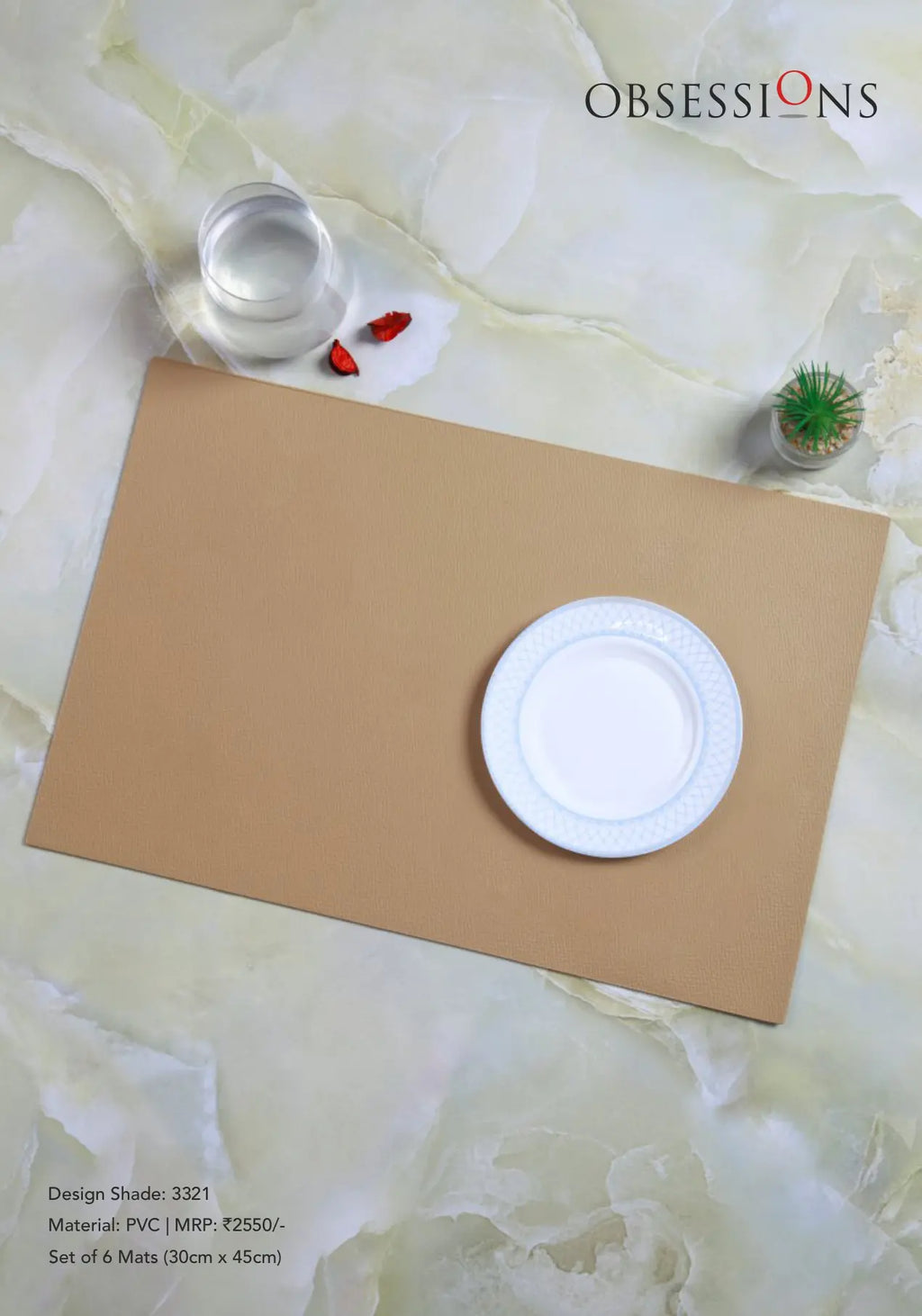 Obsessions Canvas Table Mat 6pcs Set OBSESSIONS