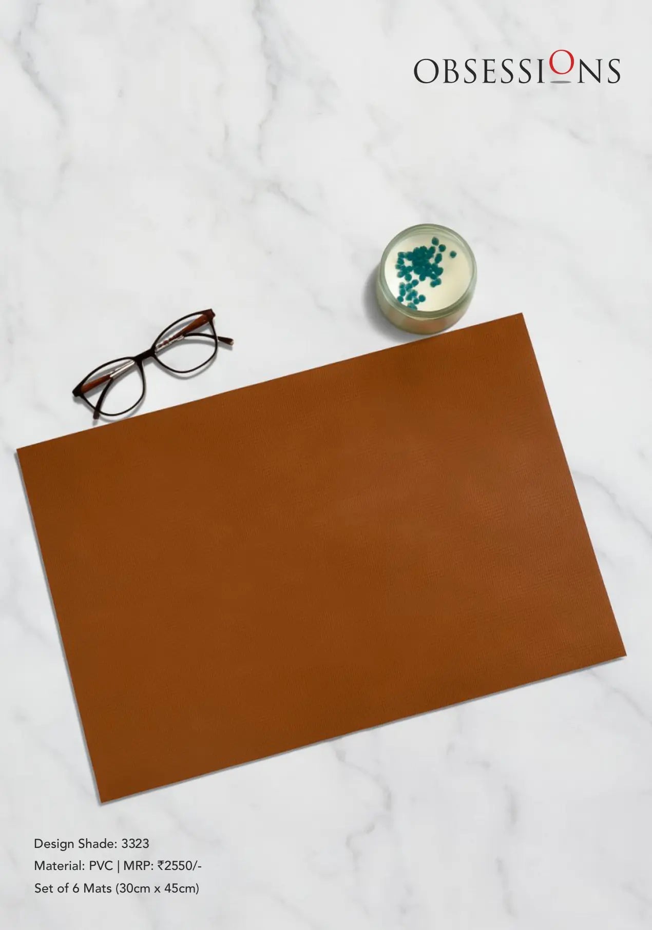 Obsessions Canvas Table Mat 6pcs Set OBSESSIONS