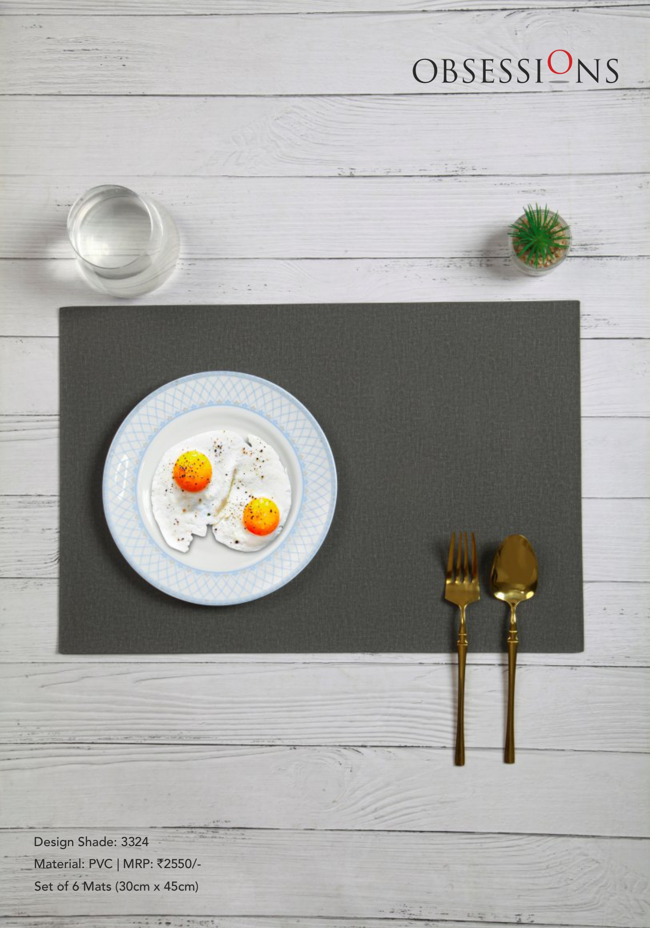 Obsessions Canvas Table Mat 6pcs Set