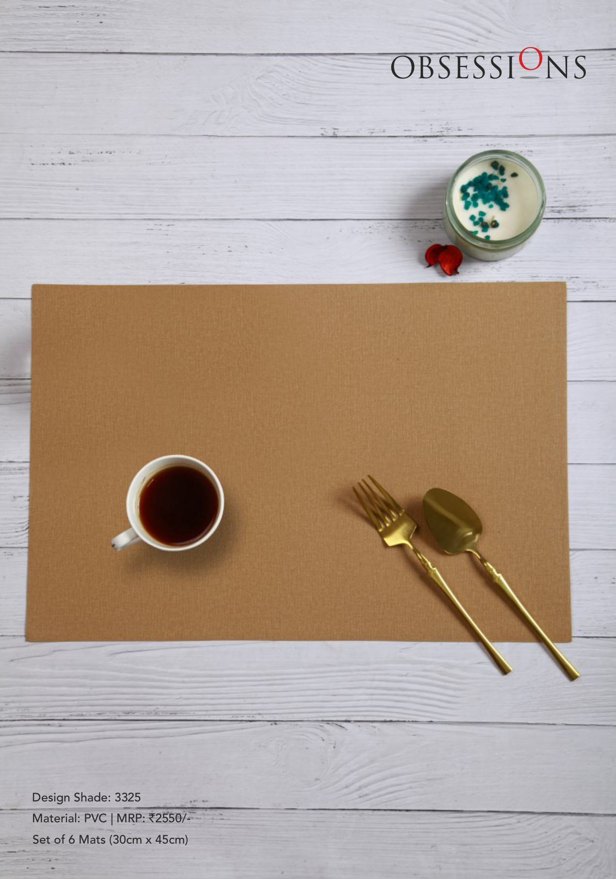 Obsessions Canvas Table Mat 6pcs Set
