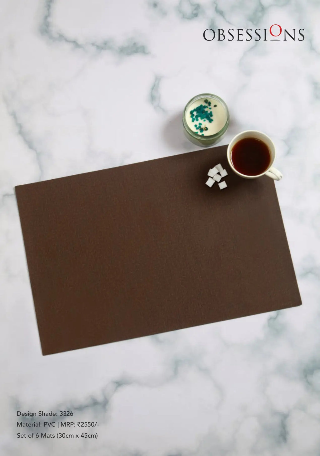 Obsessions Canvas Table Mat 6pcs Set OBSESSIONS