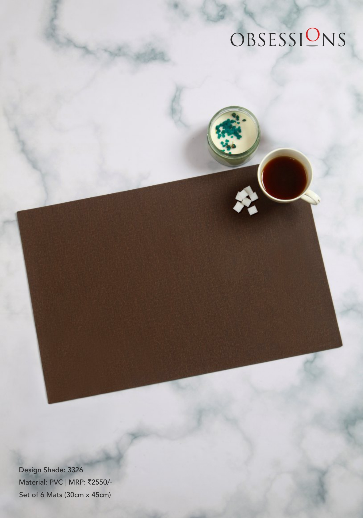 Obsessions Canvas Table Mat 6pcs Set