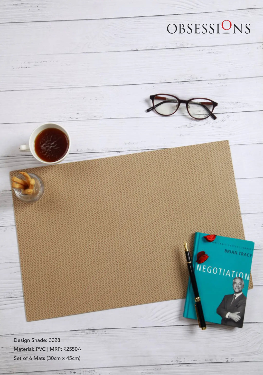 Obsessions Canvas Table Mat 6pcs Set OBSESSIONS