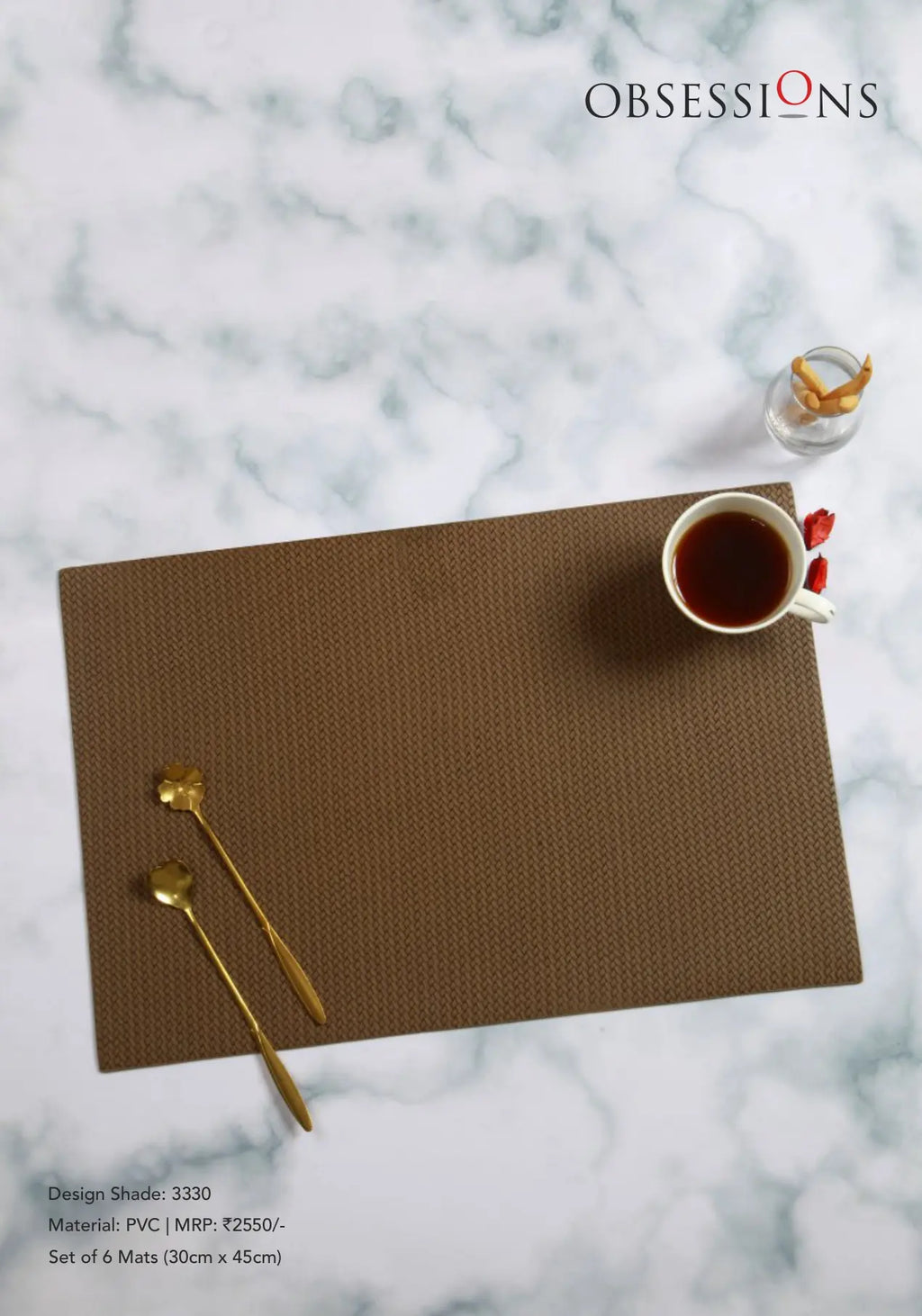 Obsessions Canvas Table Mat 6pcs Set OBSESSIONS