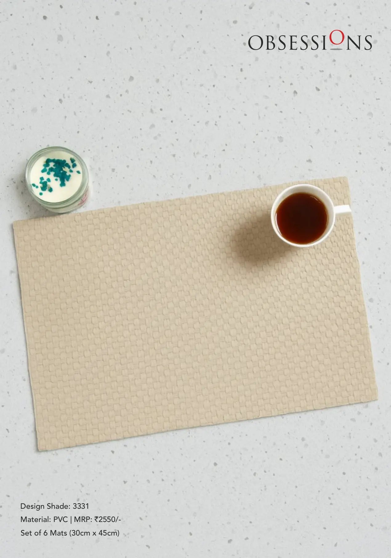 Obsessions Canvas Table Mat 6pcs Set OBSESSIONS