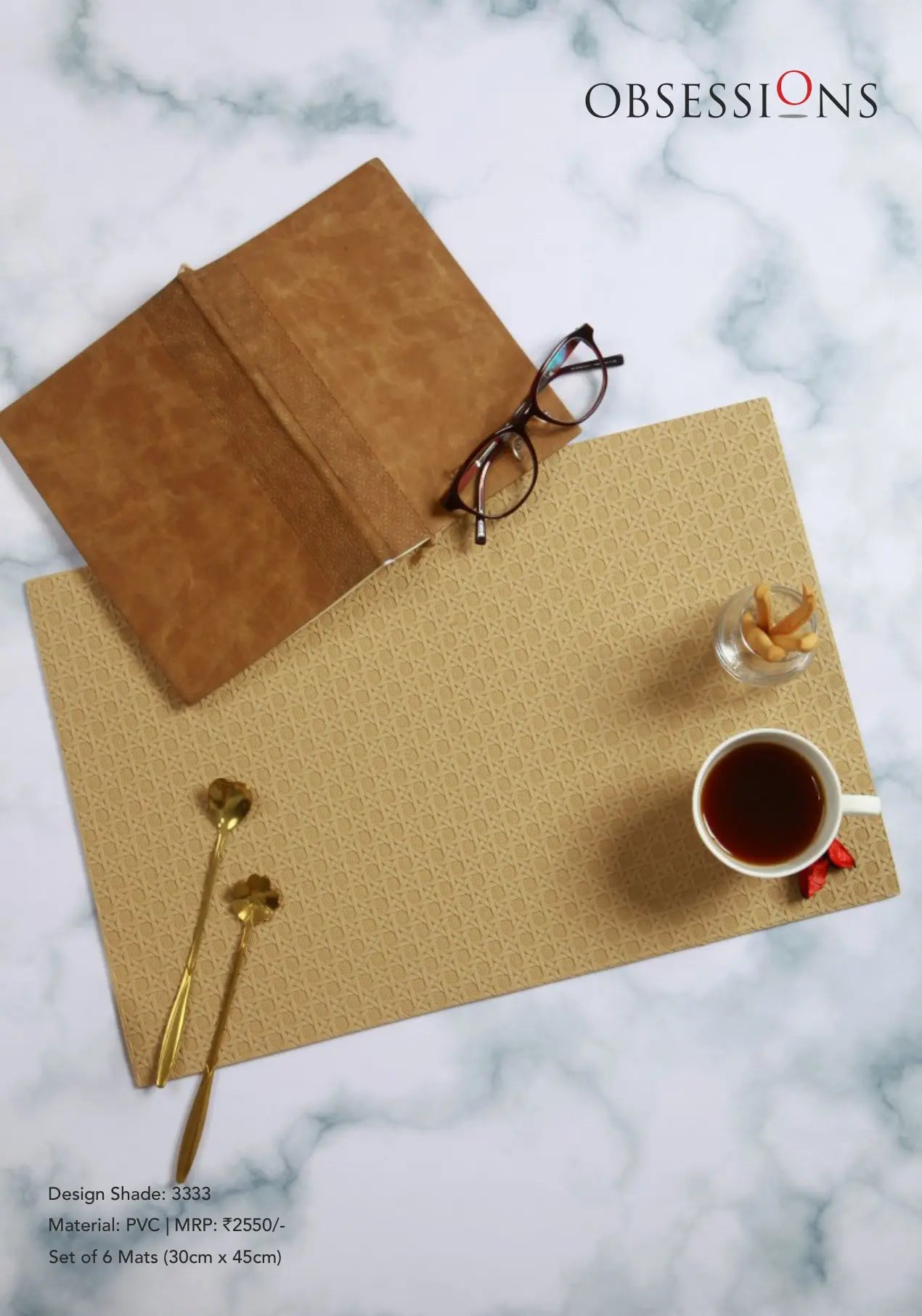 Obsessions Canvas Table Mat 6pcs Set OBSESSIONS